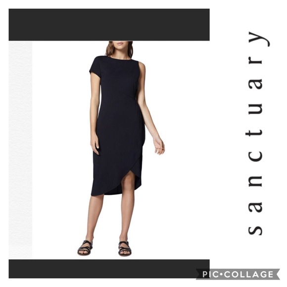 NEW Sanctuary Salma Asymmetrical One-Sleeve Dress - Picture 1 of 12